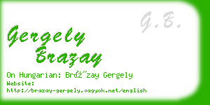 gergely brazay business card